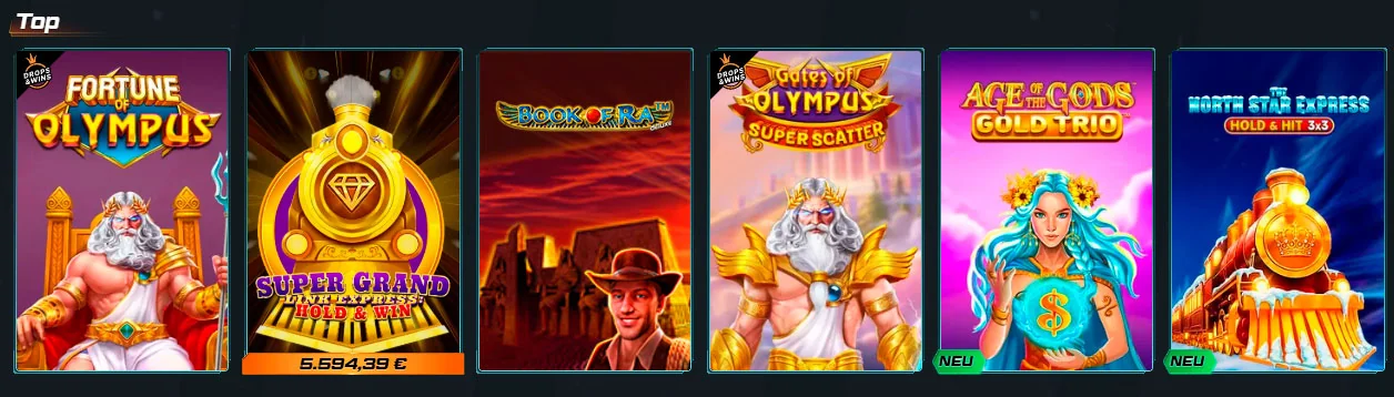 Top-Spiele Spinational Casino