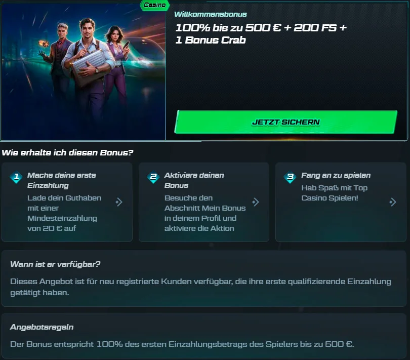 Willkommensbonus Spinational Casino